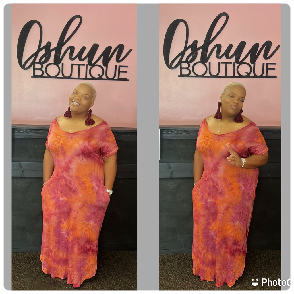 Rustic Tie Dye Dress